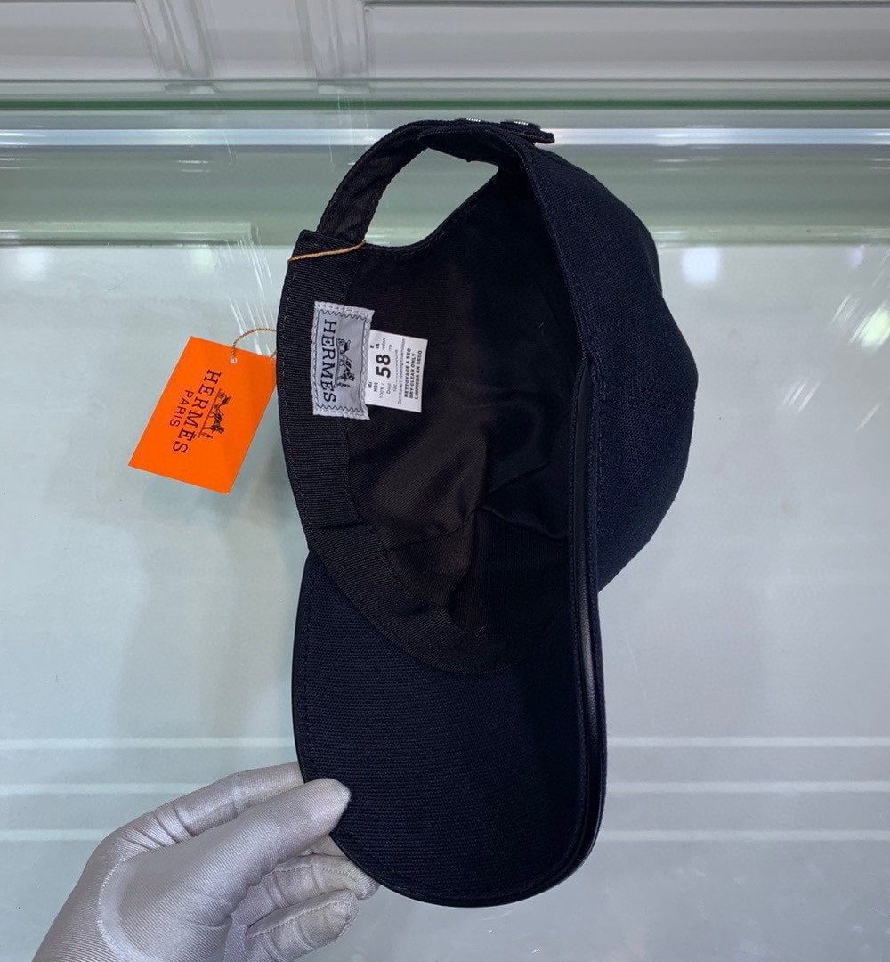 Hermes Davis H Primavera Cap Dark Blue Hermes Cap