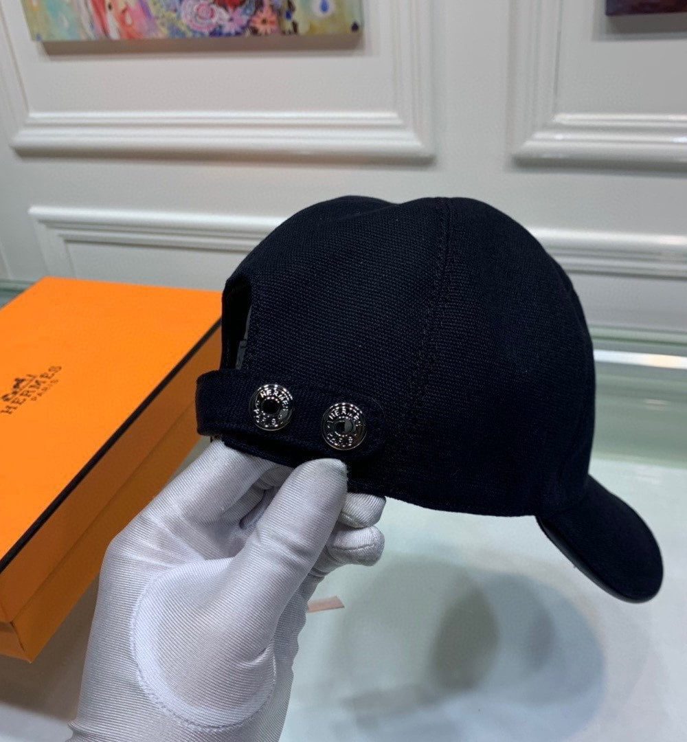 Hermes Davis H Primavera Cap Dark Blue Hermes Cap