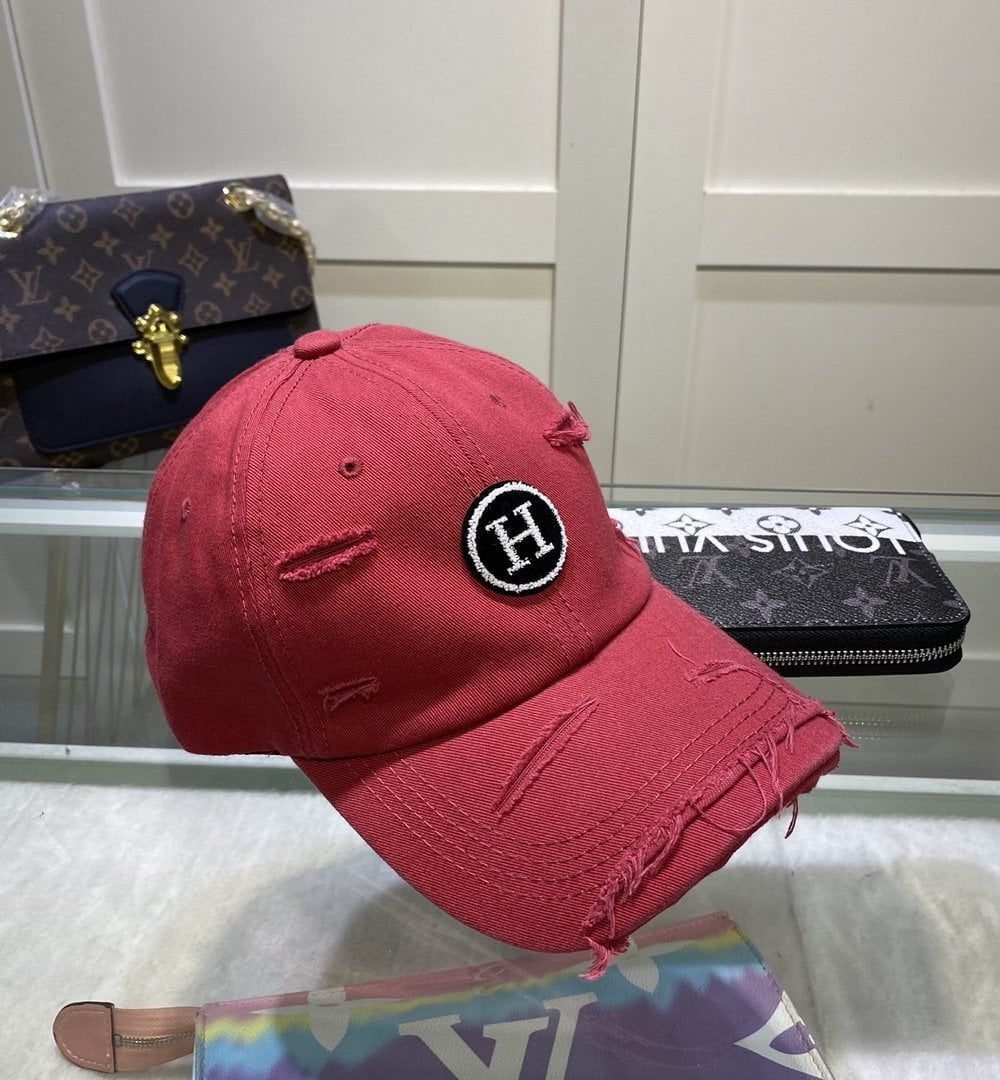 Hermes Davis H Primavera Cap Red Hermes Cap