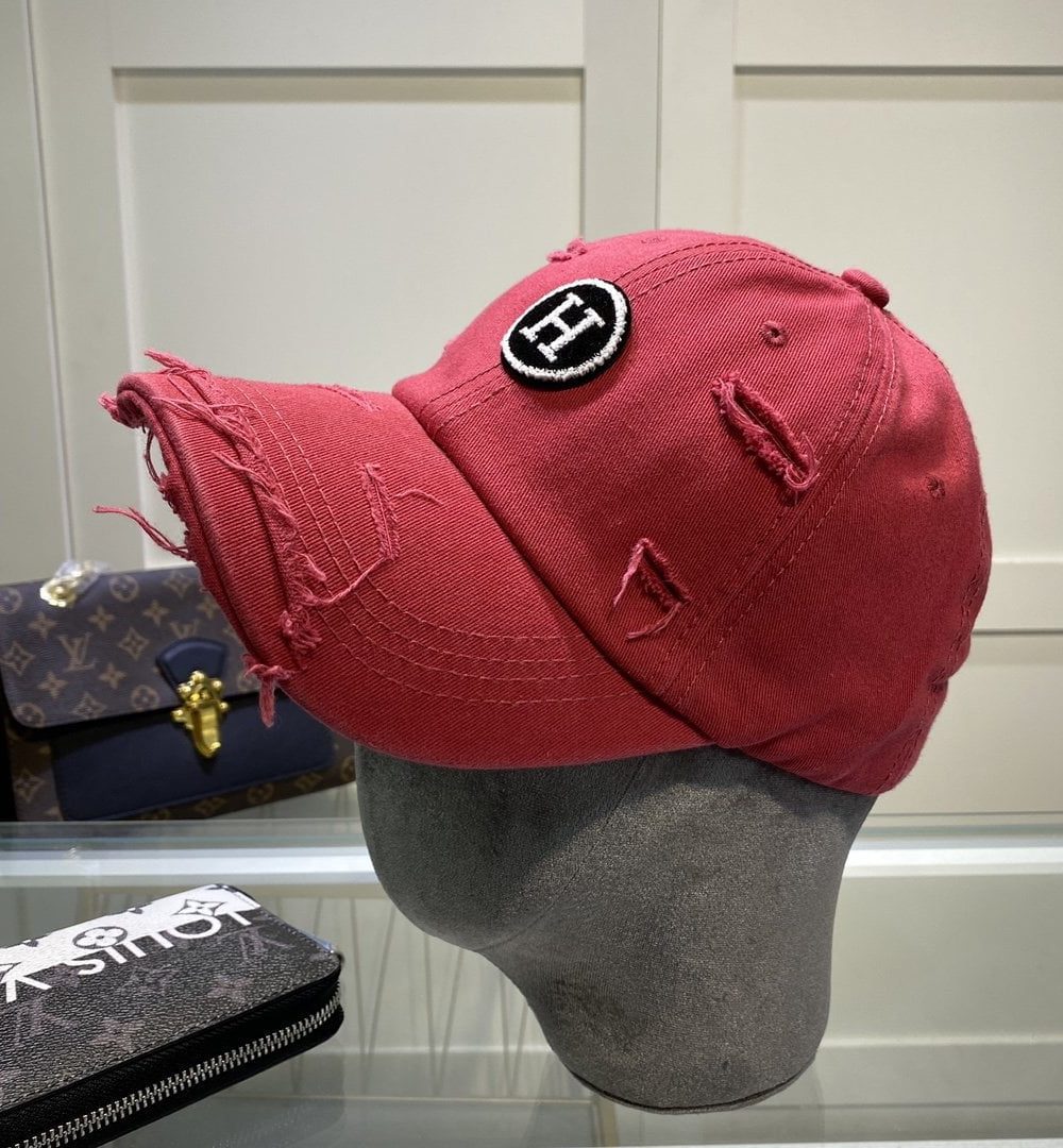 Hermes Davis H Primavera Cap Red Hermes Cap