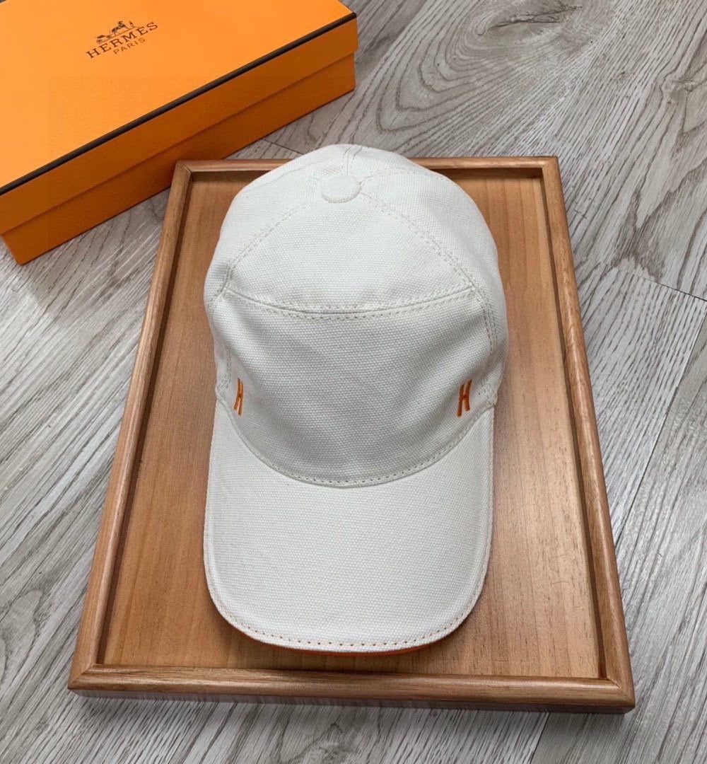 Hermes Davis H Primavera Cap White Hermes Cap