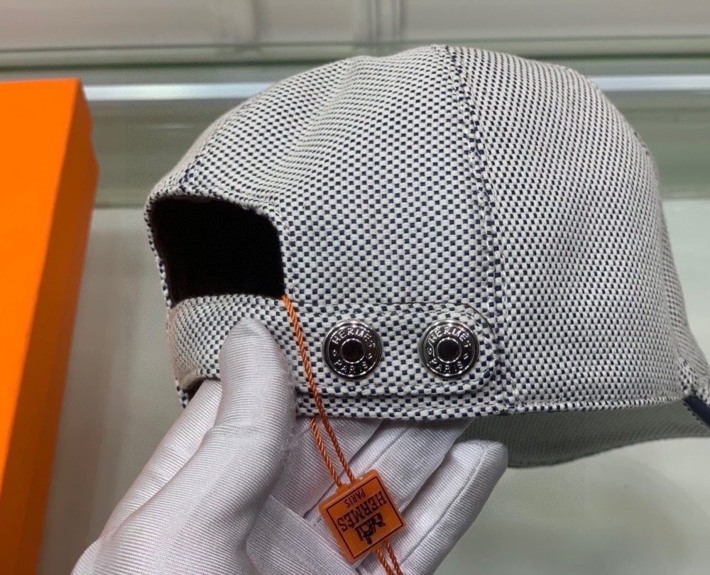 Hermes Davis H Primavera Grey Beige Hermes Cap