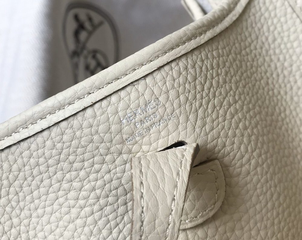 1:1 Replica Hermes Evelyne 16 Amazone Bag Beige With Silver-Toned Hardware For Women, Women's Shoulder And Crossbody Bags 6.3in/16cm
