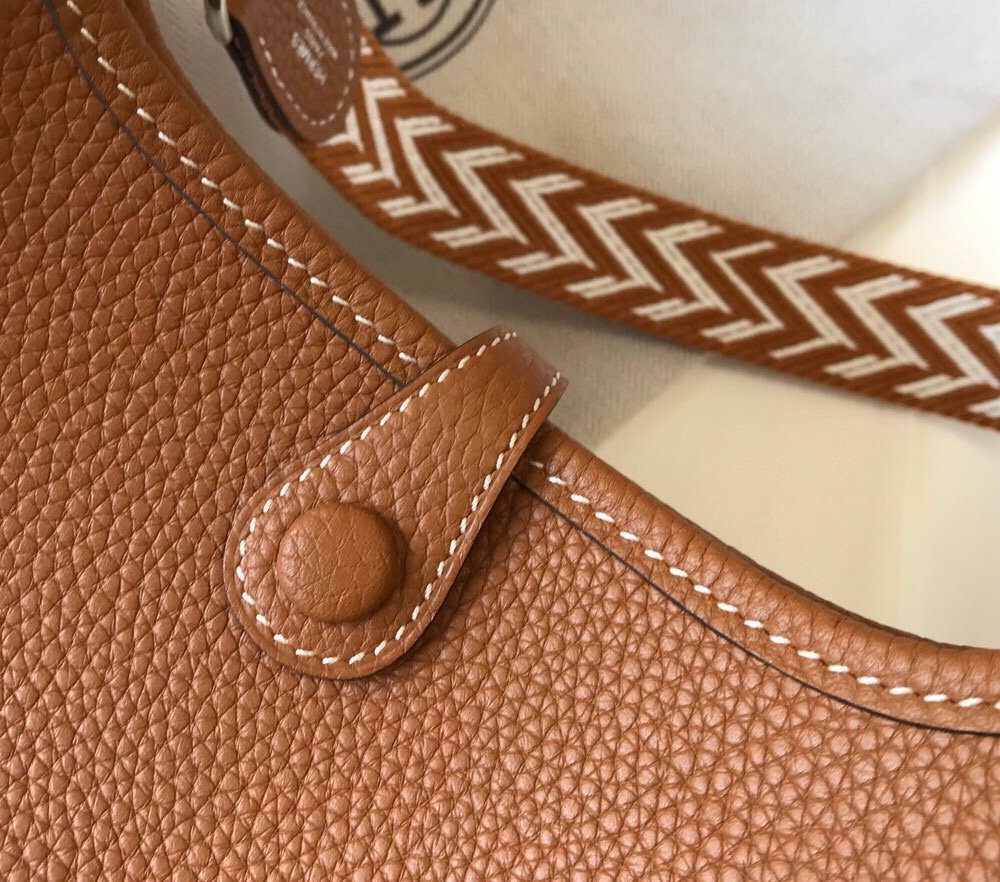 1:1 Replica Hermes Evelyne 16 Amazone Bag Brown With Silver-Toned Hardware For Women, Women's Shoulder And Crossbody Bags 6.3in/16cm