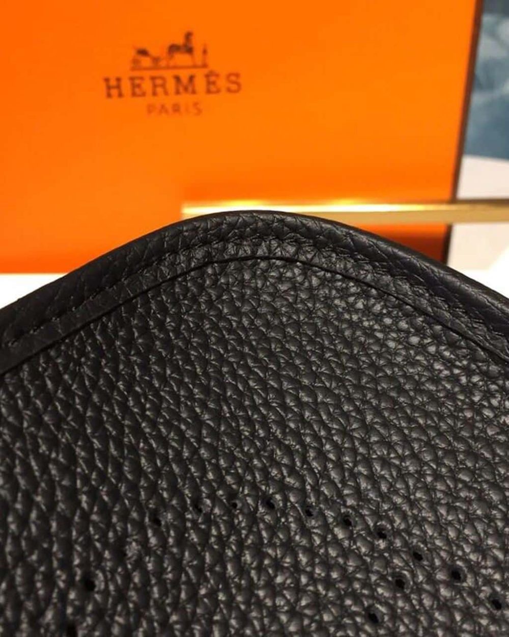 1:1 Replica Hermes Evelyne II TPM Bag Black For Women Silver Toned Hardware 7.9in/20cm