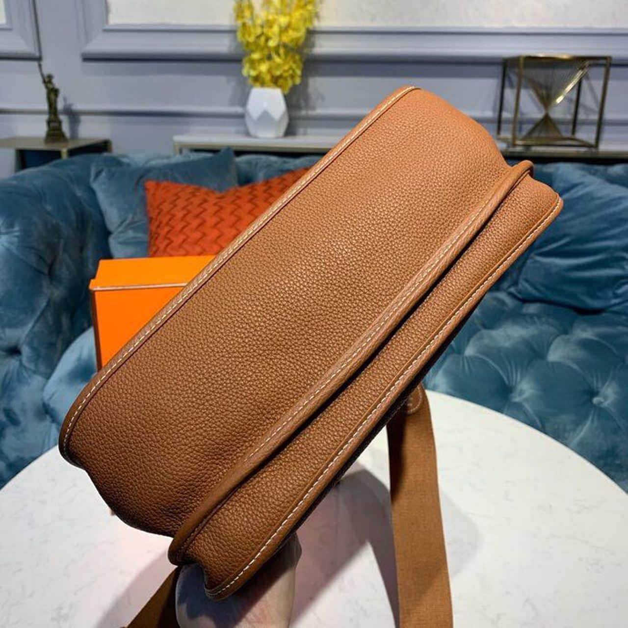 1:1 Replica Hermes Evelyne III 29 Bag Brown With Silver-Toned Hardware For Women, Women's Shoulder And Crossbody Bags 11.4in/29cm H073599CC37 - Image 4