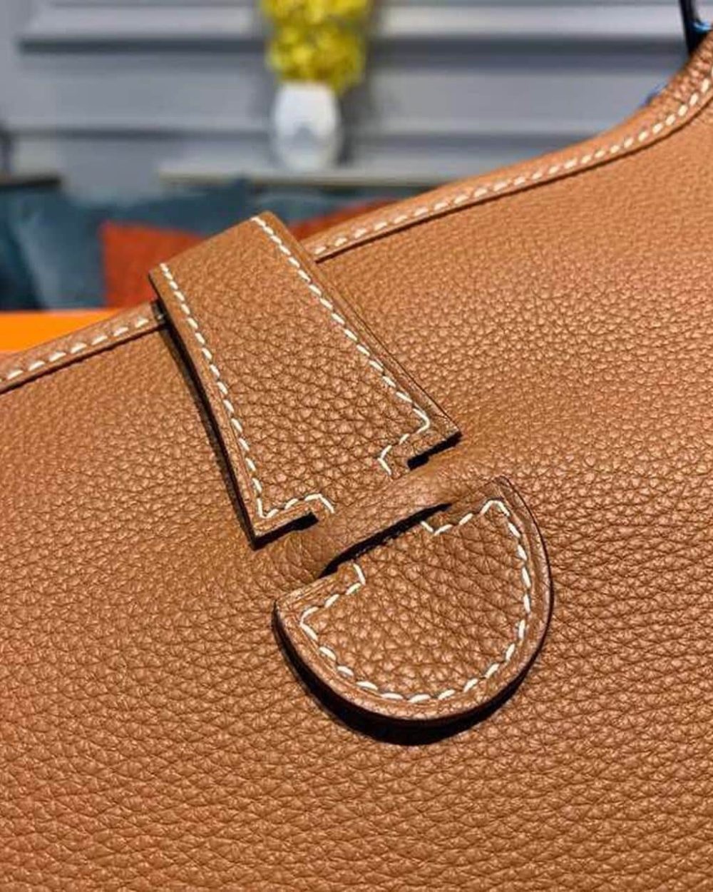 1:1 Replica Hermes Evelyne III 29 Bag Brown With Silver-Toned Hardware For Women, Women's Shoulder And Crossbody Bags 11.4in/29cm H073599CC37