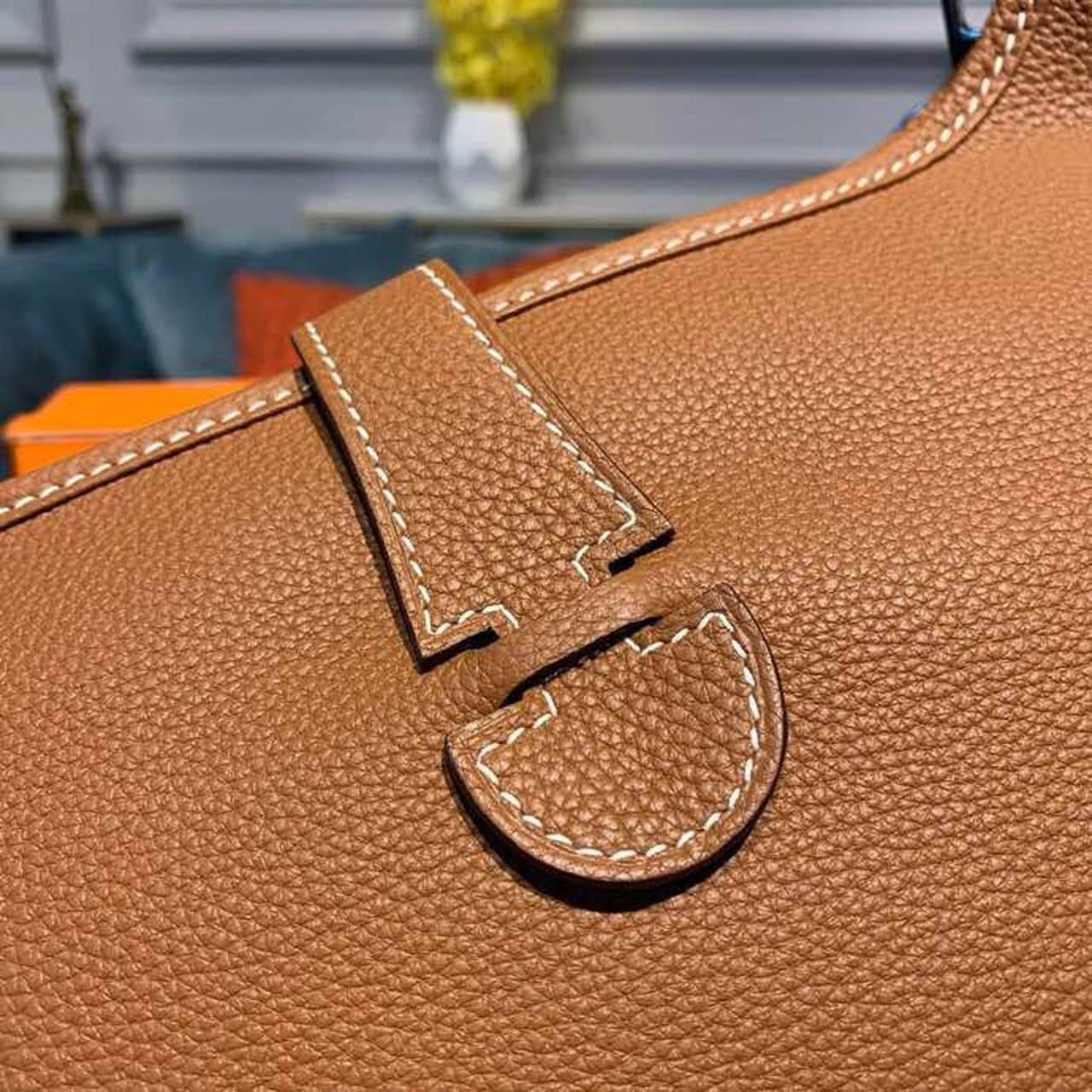 1:1 Replica Hermes Evelyne III 29 Bag Brown With Silver-Toned Hardware For Women, Women's Shoulder And Crossbody Bags 11.4in/29cm H073599CC37 - Image 5