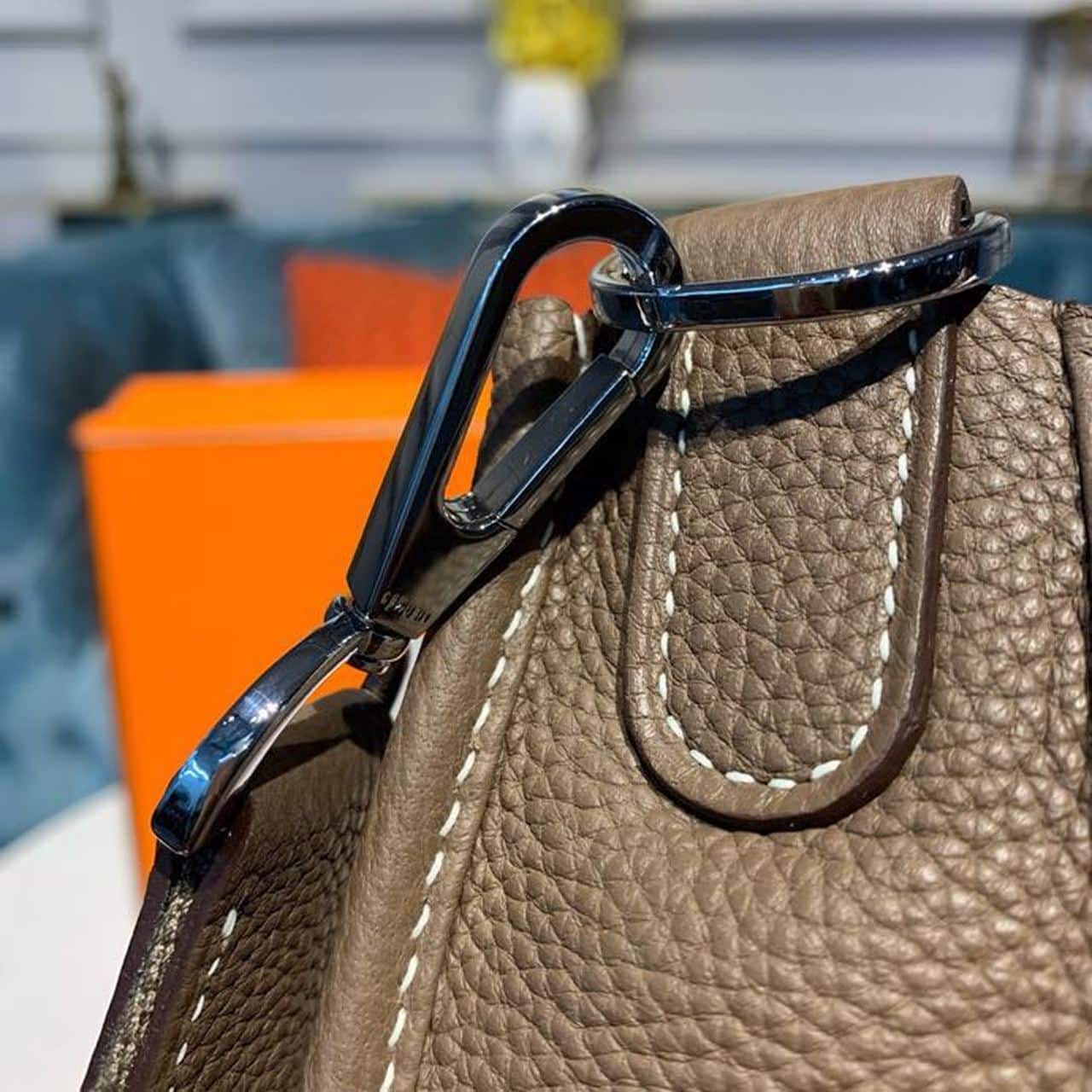 1:1 Replica Hermes Evelyne III GM Bag Brown For Women 11.8in/30cm - Image 9
