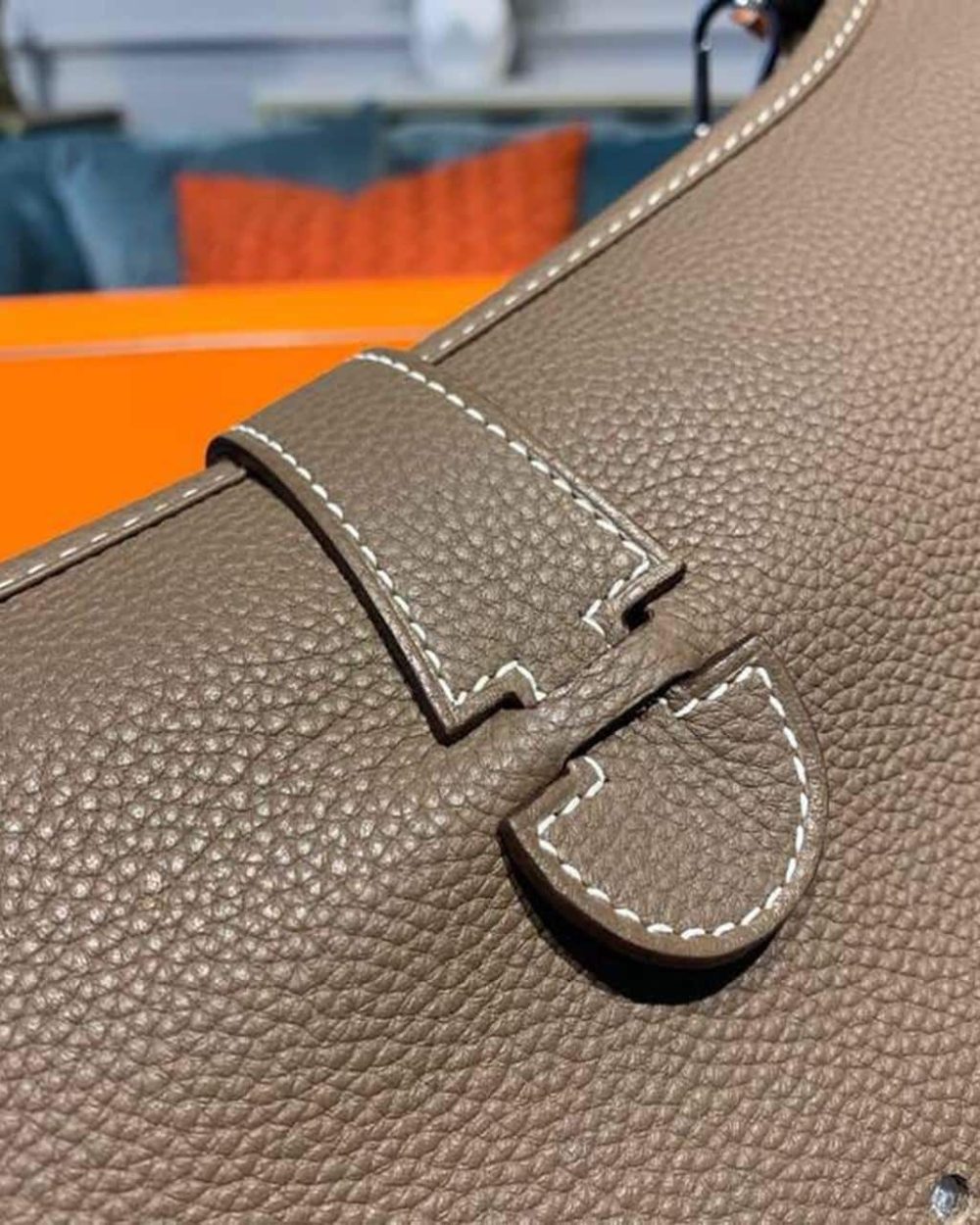 1:1 Replica Hermes Evelyne III GM Bag Brown For Women 11.8in/30cm