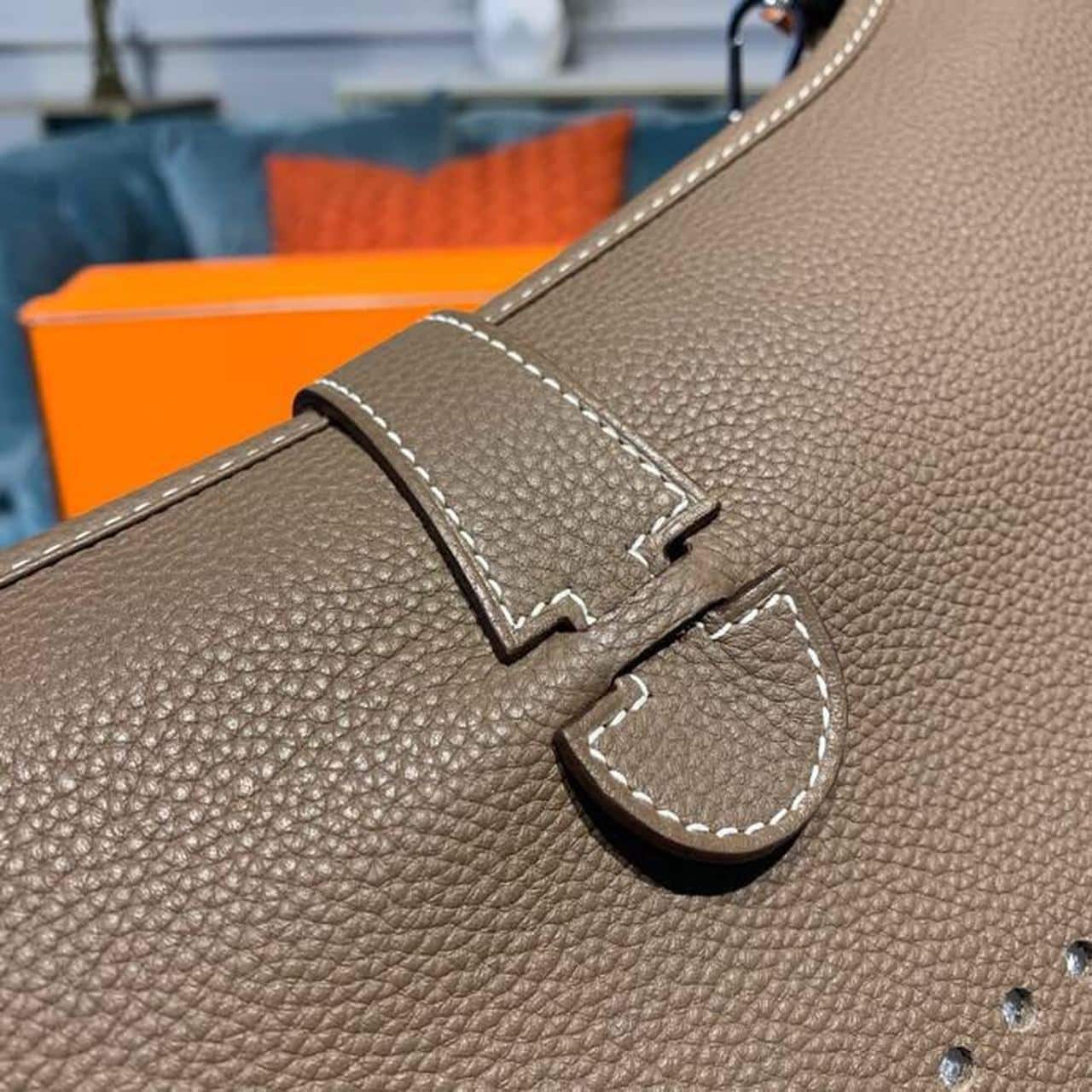 1:1 Replica Hermes Evelyne III GM Bag Brown For Women 11.8in/30cm - Image 8