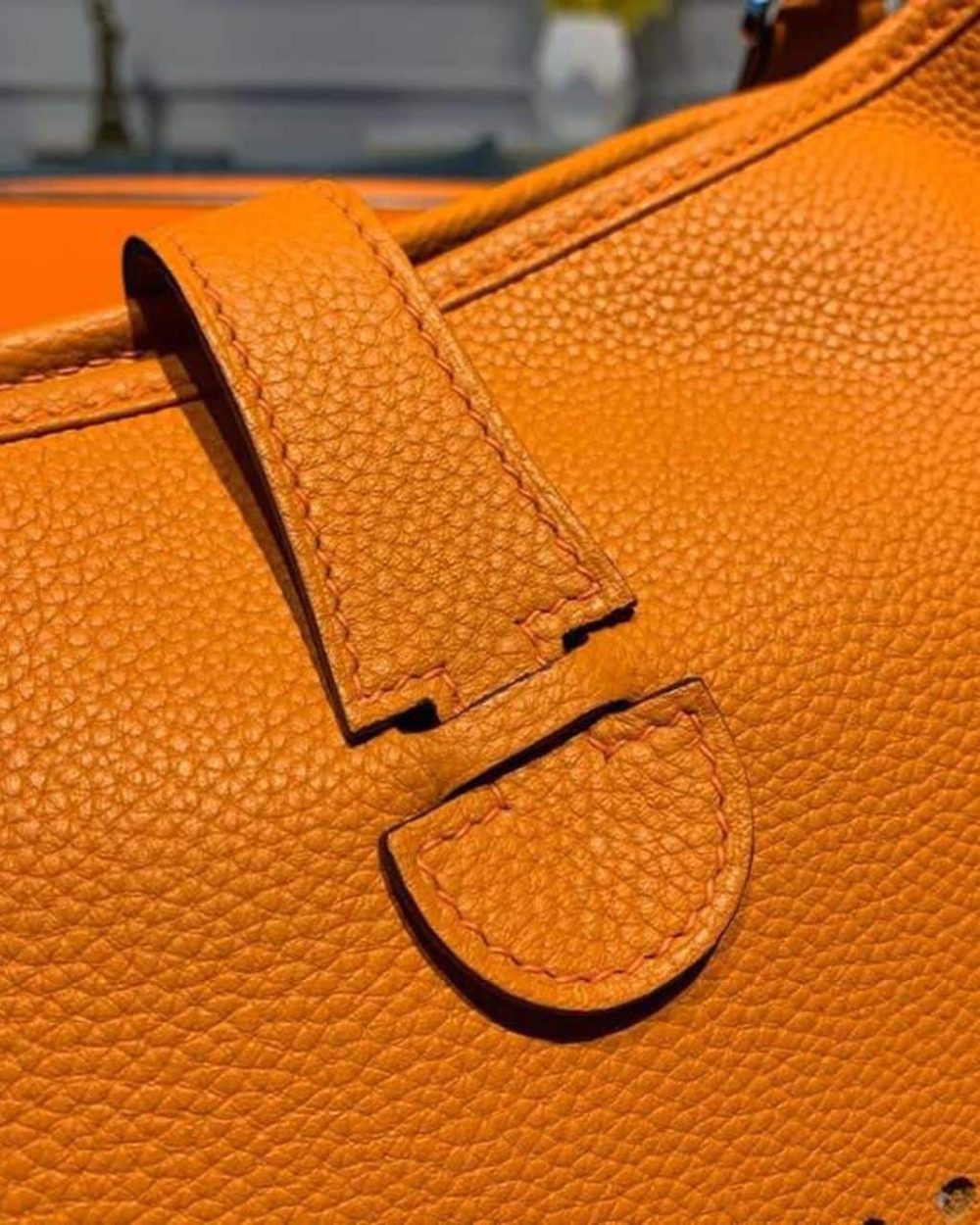 1:1 Replica Hermes Evelyne III GM Bag Orange For Women 11.8in/30cm
