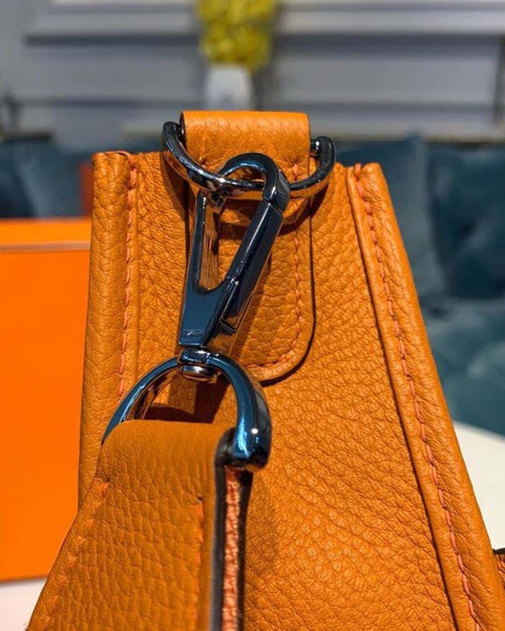 1:1 Replica Hermes Evelyne III GM Bag Orange For Women 11.8in/30cm