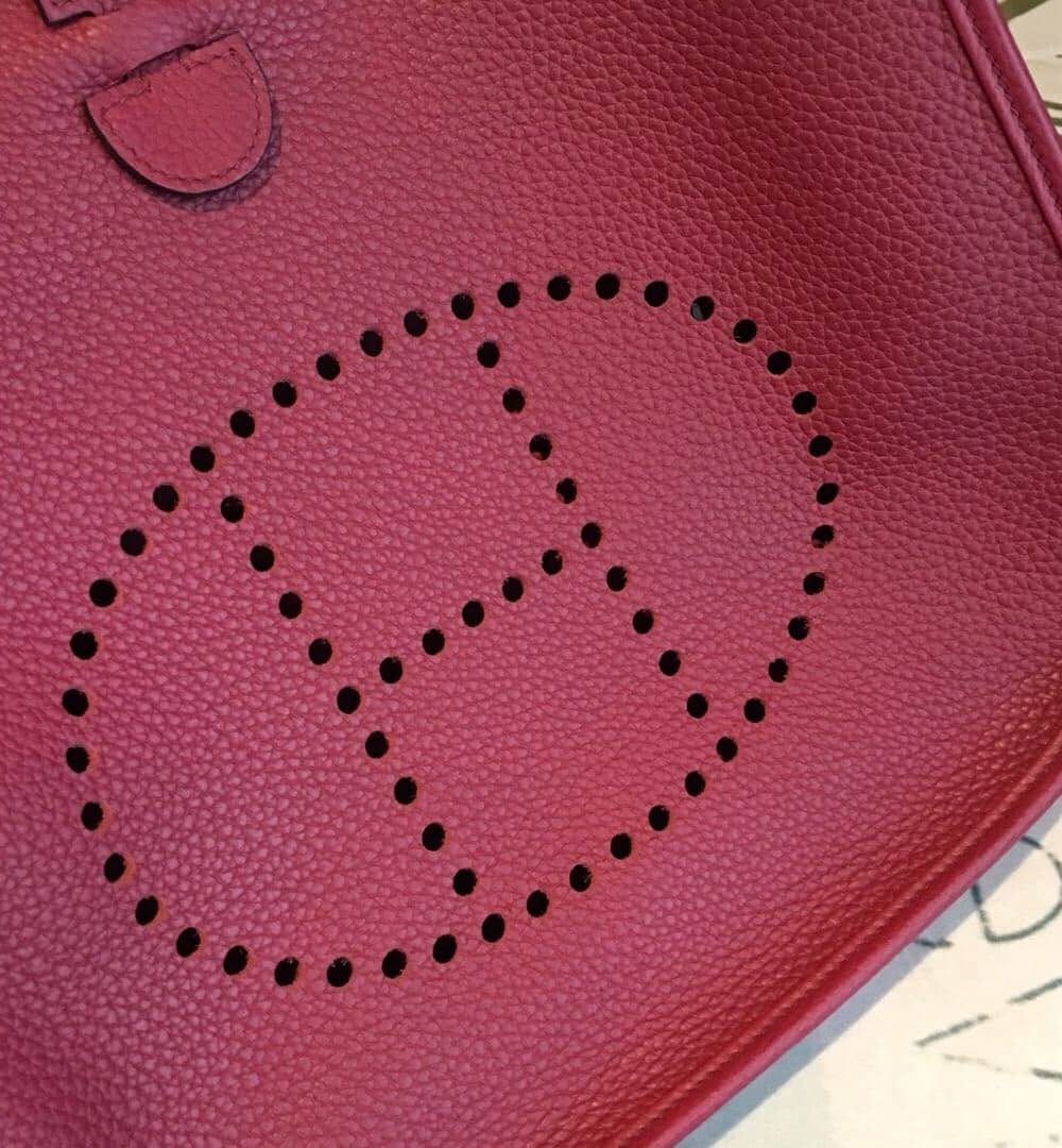 1:1 Replica Hermes Evelyne III PM Bag Burgundy For Women Silver Toned Hardware 11.8in/30cm