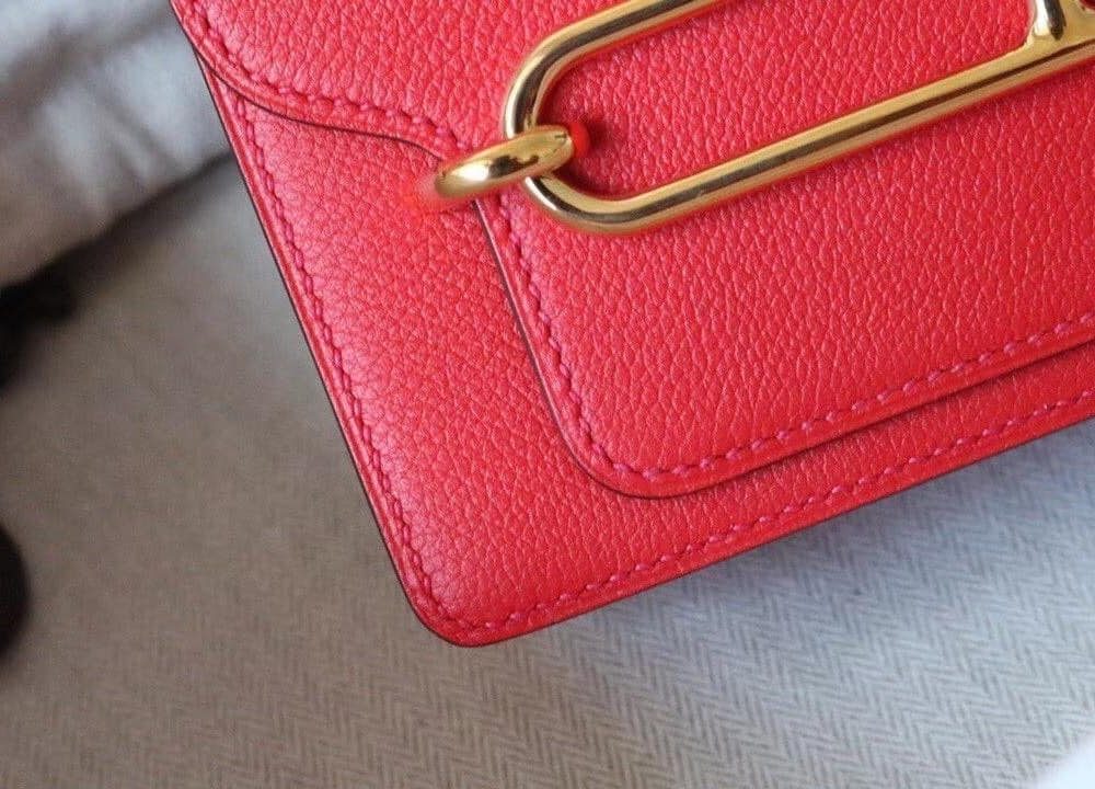 1:1 Replica Hermes Evercolor Sac Roulis 23 Red For Women, Women's Handbags, Shoulder Bags 9in/23cm