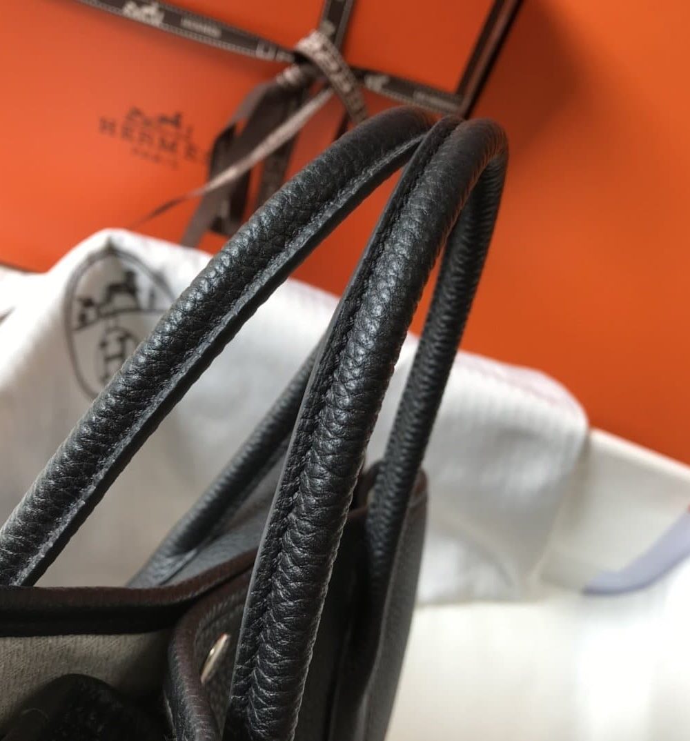 1:1 Replica Hermes Garden Party 30 Tote Bag Black For Women, Women’s Handbags, Shoulder Bags 11.8in/30cm