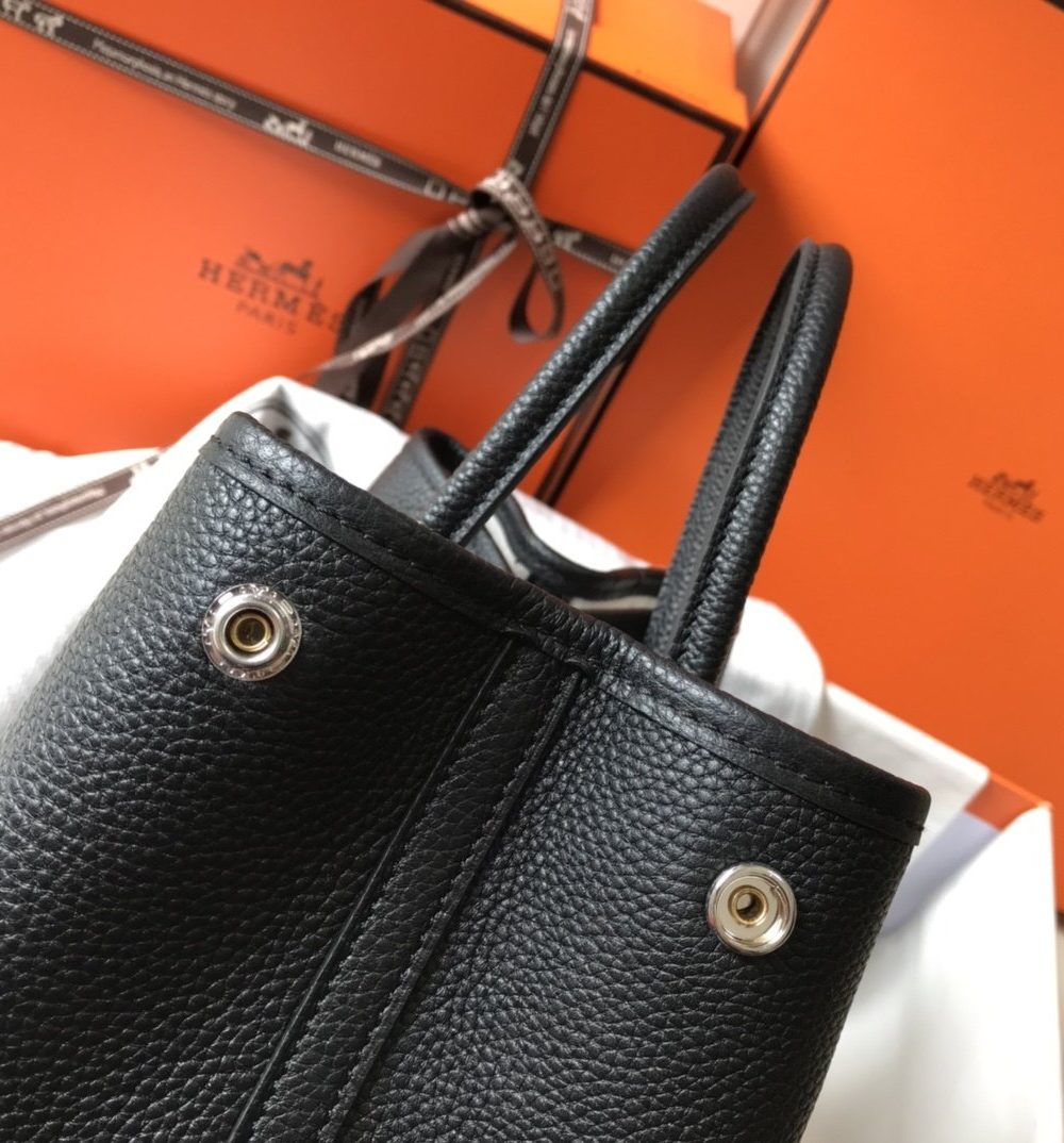 1:1 Replica Hermes Garden Party 30 Tote Bag Black For Women, Women’s Handbags, Shoulder Bags 11.8in/30cm