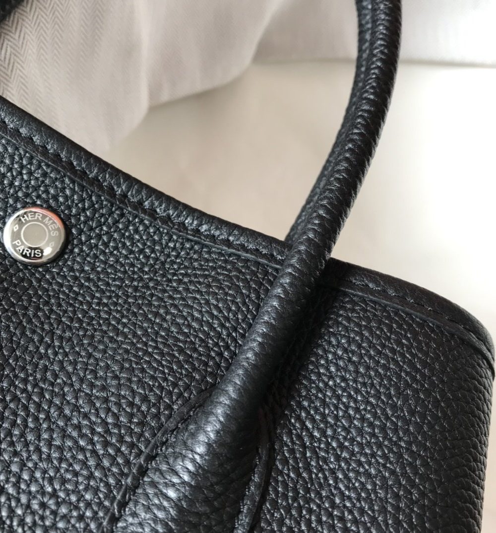 1:1 Replica Hermes Garden Party 30 Tote Bag Black For Women, Women’s Handbags, Shoulder Bags 11.8in/30cm