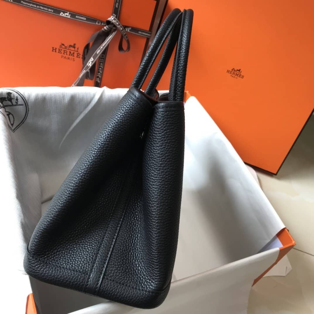 1:1 Replica Hermes Garden Party 30 Tote Bag Black For Women, Women’s Handbags, Shoulder Bags 11.8in/30cm - Image 2