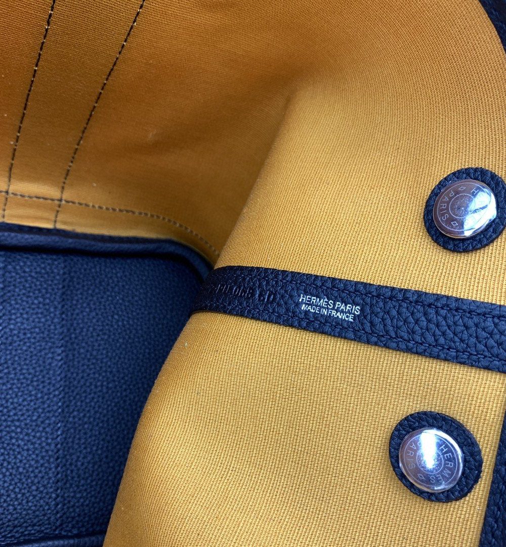 1:1 Replica Hermes Garden Party 36 Canvas Tote Bag Yellow/Black For Women, Women’s Handbags, Shoulder Bags 14.2in/36cm