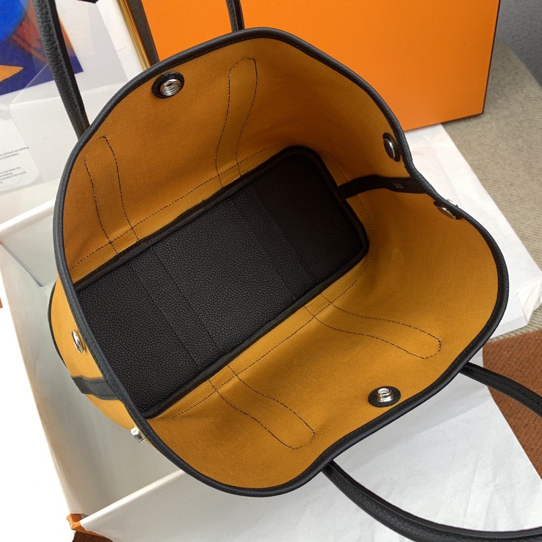 1:1 Replica Hermes Garden Party 36 Canvas Tote Bag Yellow/Black For Women, Women’s Handbags, Shoulder Bags 14.2in/36cm - Image 2