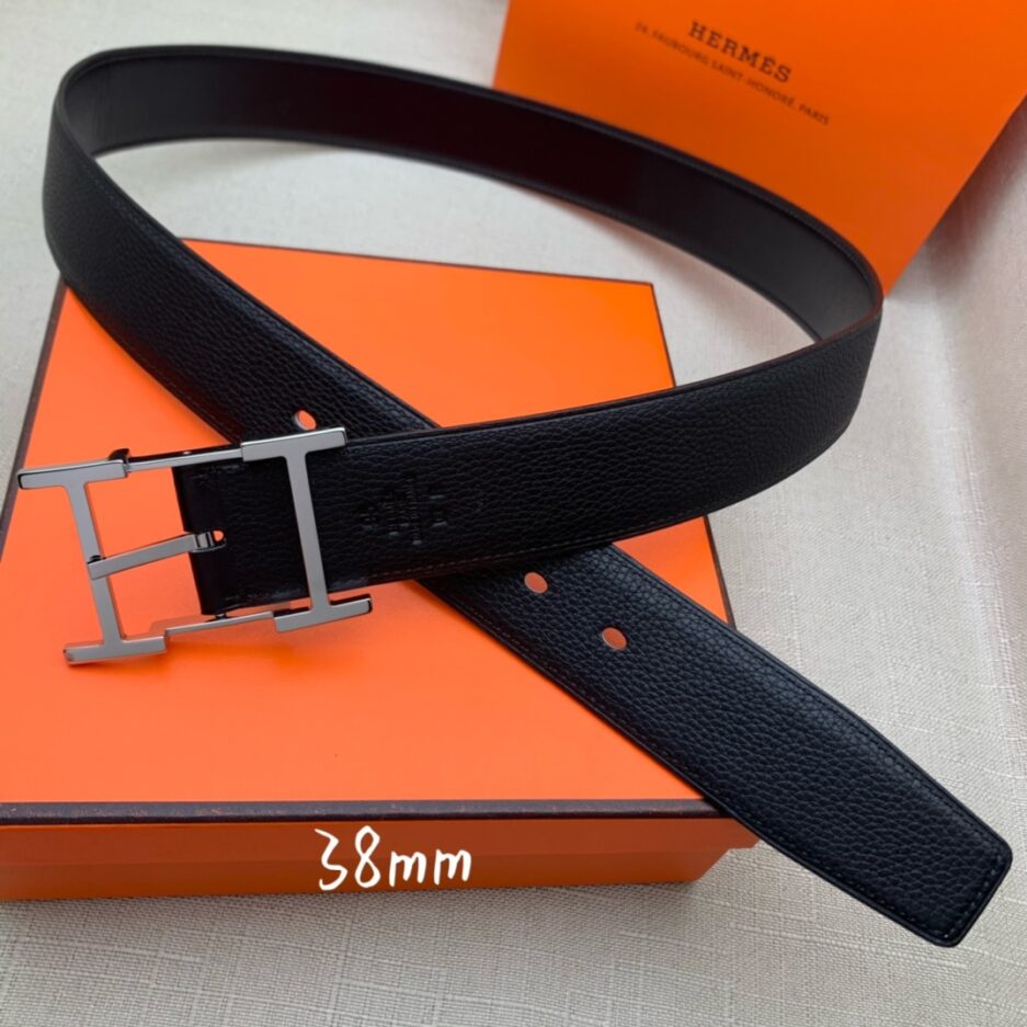 1:1 Replica Hermes H Belt Buckle & Reversible Black For Women, Women Belt - Image 9