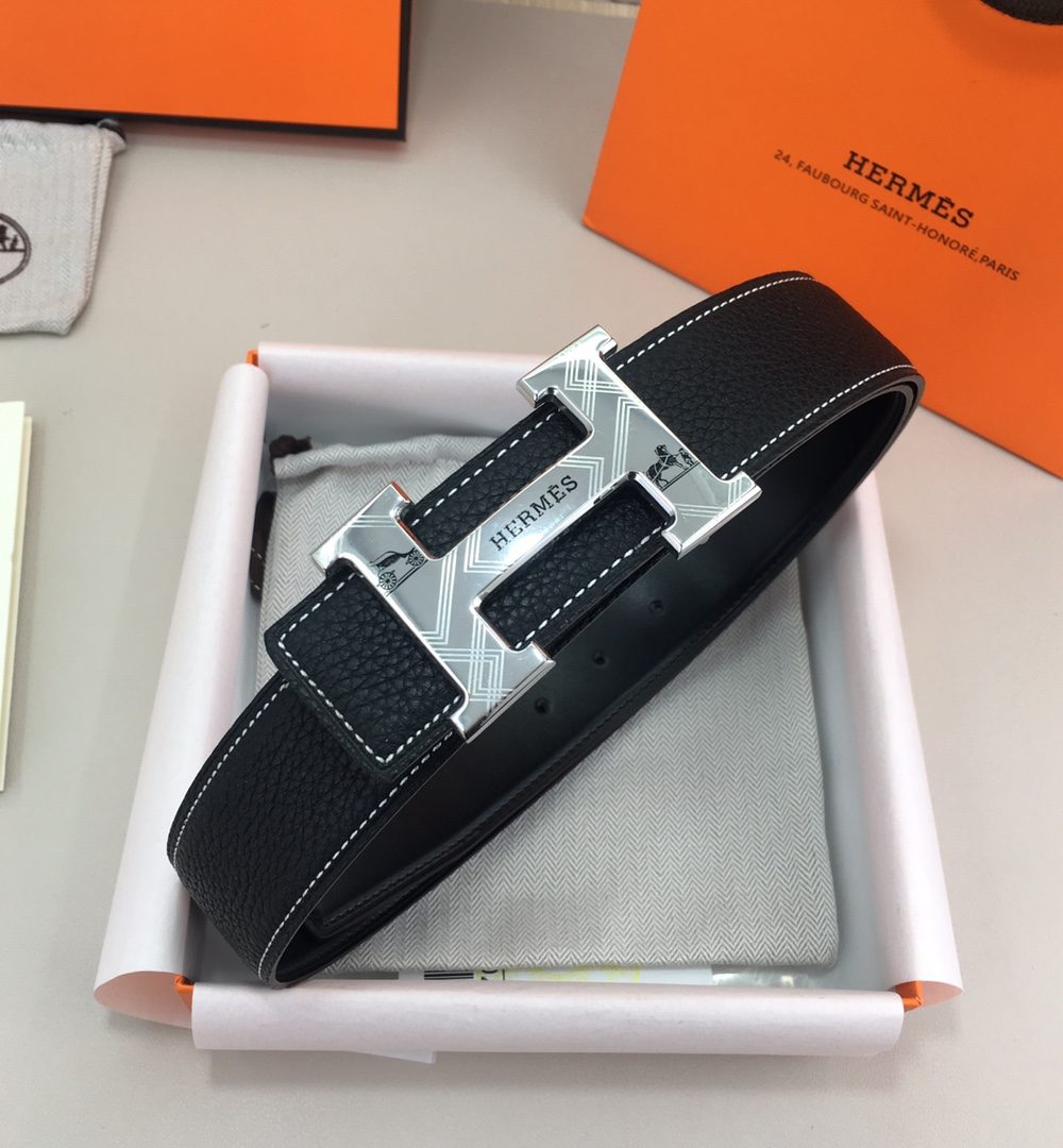 1:1 Replica Hermes H Belt Buckle & Reversible Black For Women, Women Belt
