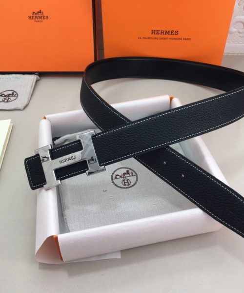 1:1 Replica Hermes H Belt Buckle & Reversible Black For Women, Women Belt