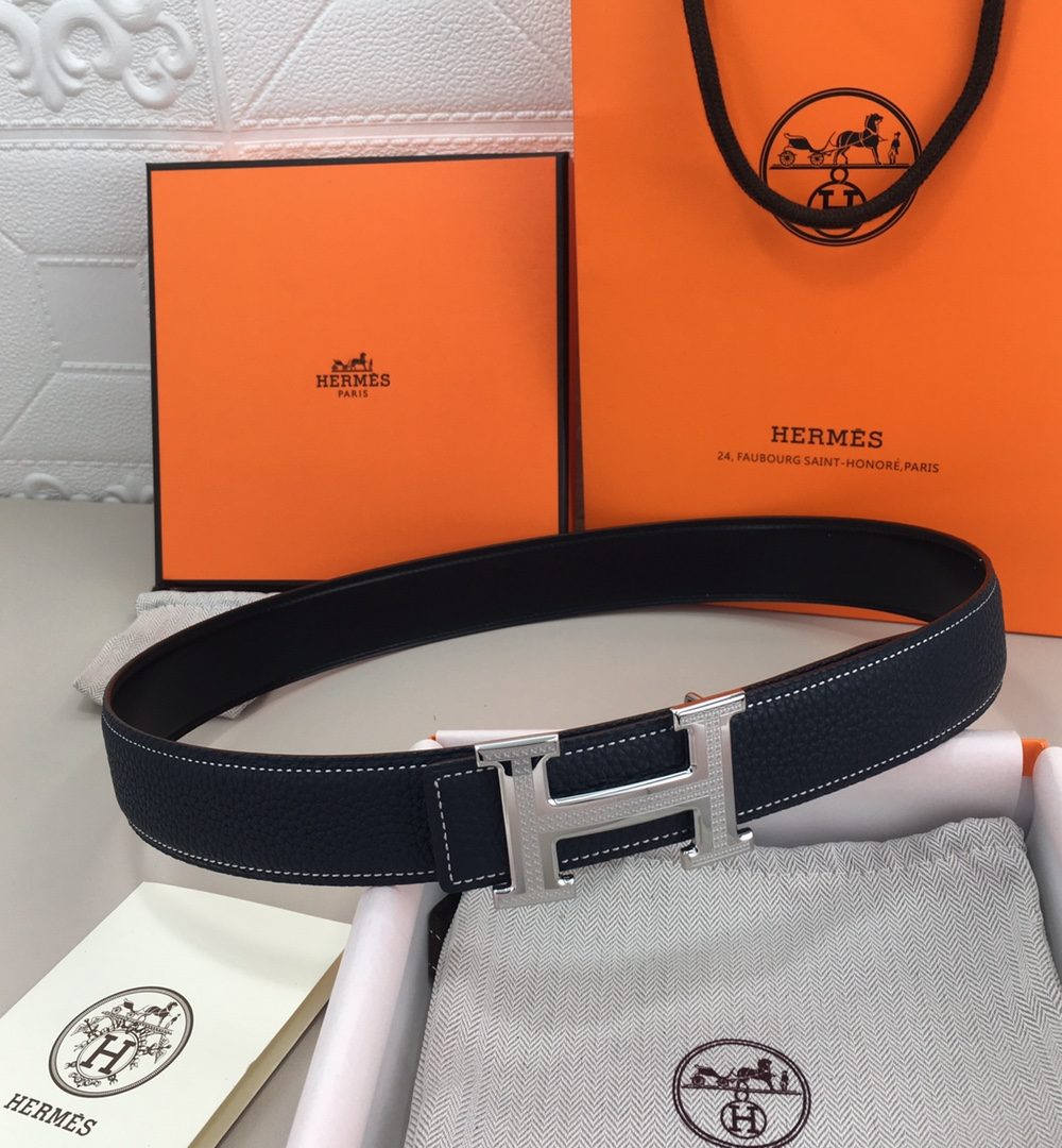 1:1 Replica Hermes H Belt Buckle & Reversible Black For Women, Women Belt