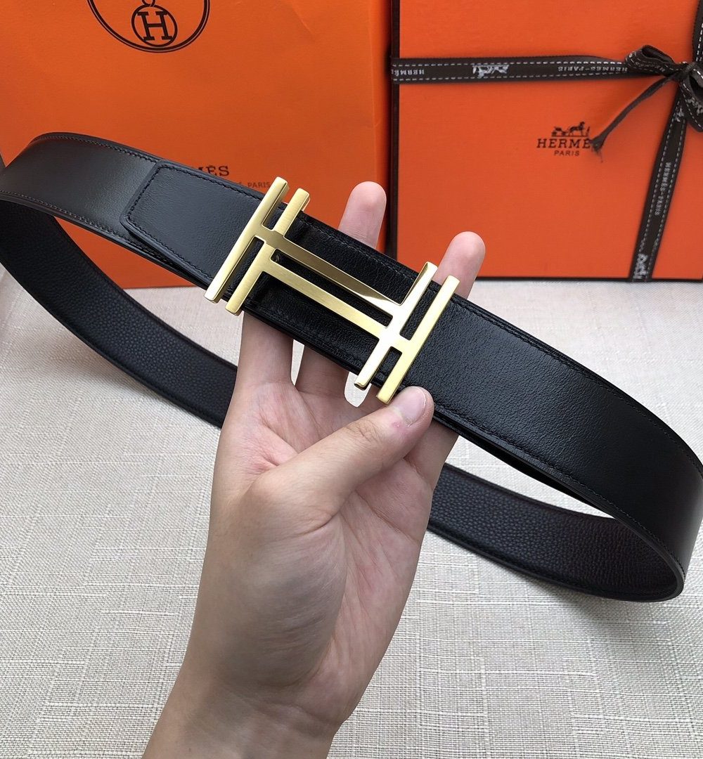 1:1 Replica Hermes H Belt Buckle & Reversible Black For Women, Women Belt