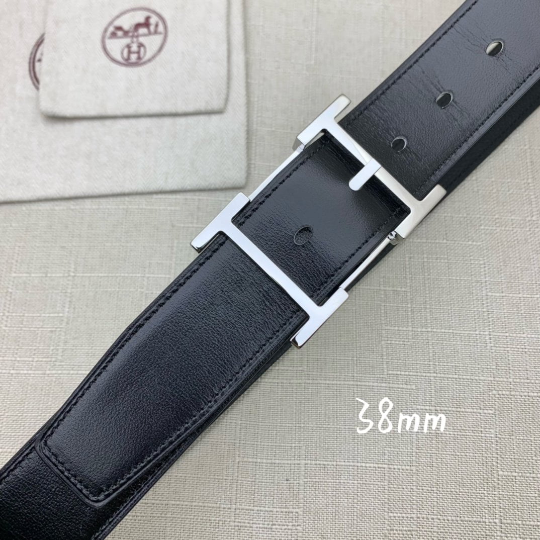 1:1 Replica Hermes H Belt Buckle & Reversible Black For Women, Women Belt - Image 2