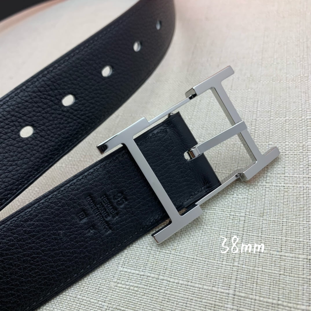 1:1 Replica Hermes H Belt Buckle & Reversible Black For Women, Women Belt - Image 3