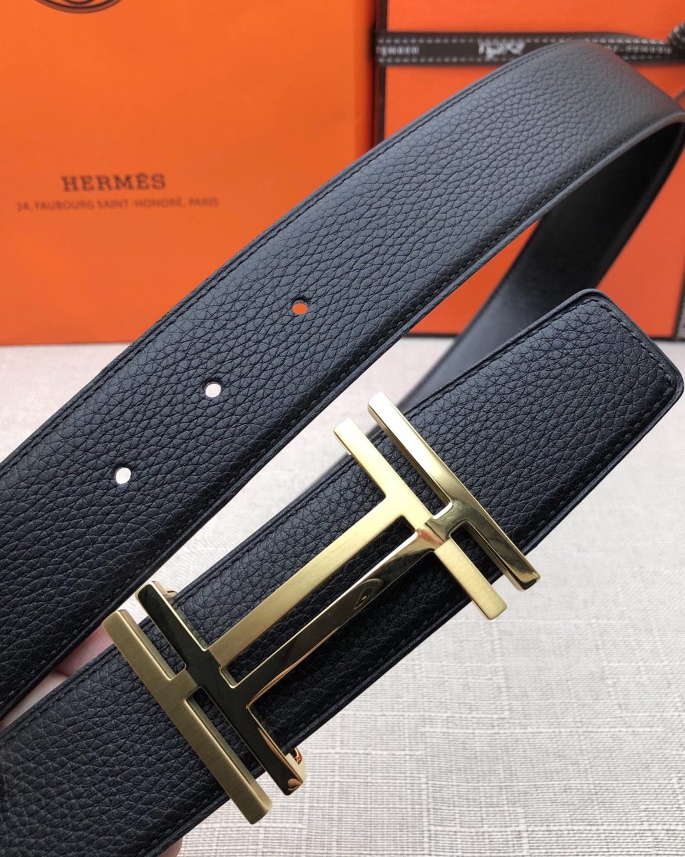 1:1 Replica Hermes H Belt Buckle & Reversible Black For Women, Women Belt