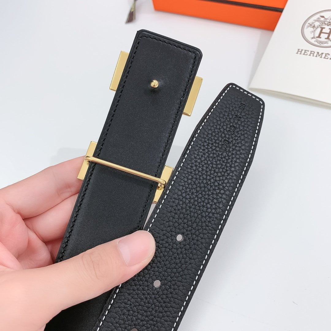1:1 Replica Hermes H Belt Buckle & Reversible Black For Women, Women Belt - Image 6