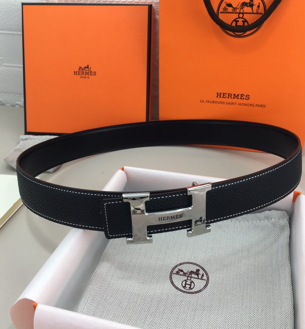 1:1 Replica Hermes H Belt Buckle & Reversible Black For Women, Women Belt