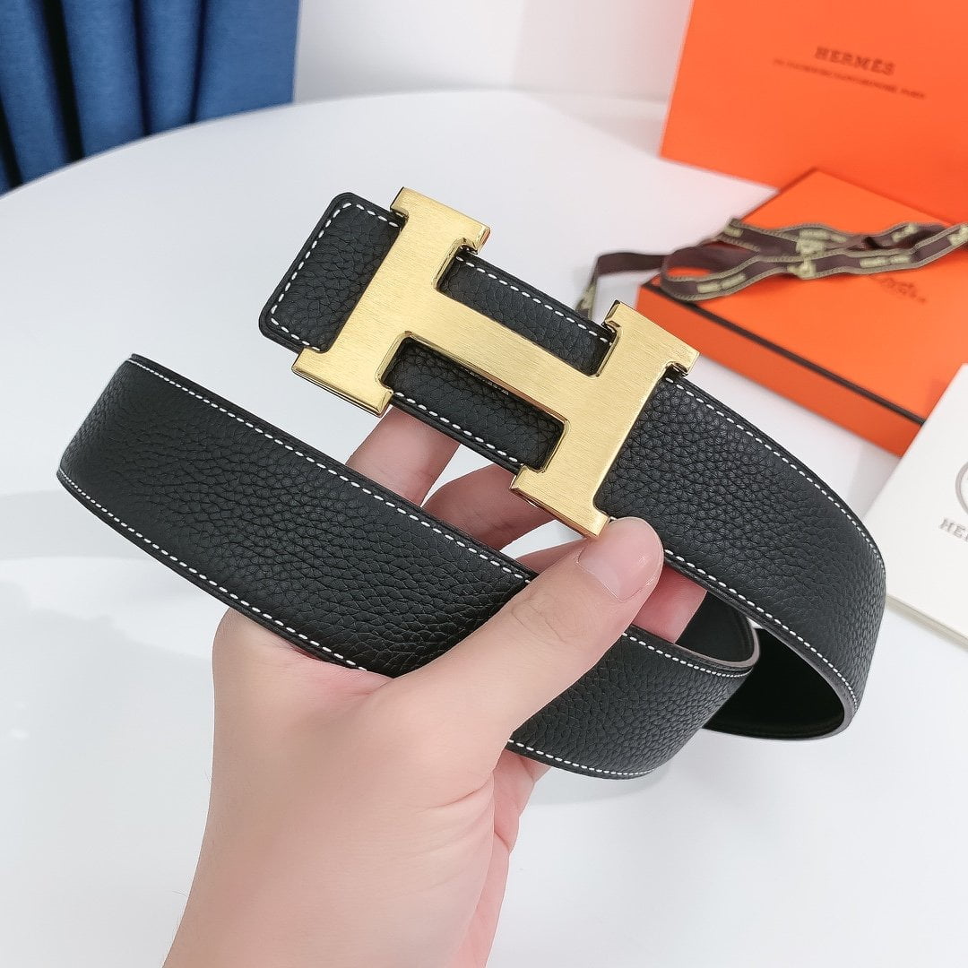 1:1 Replica Hermes H Belt Buckle & Reversible Black For Women, Women Belt - Image 3