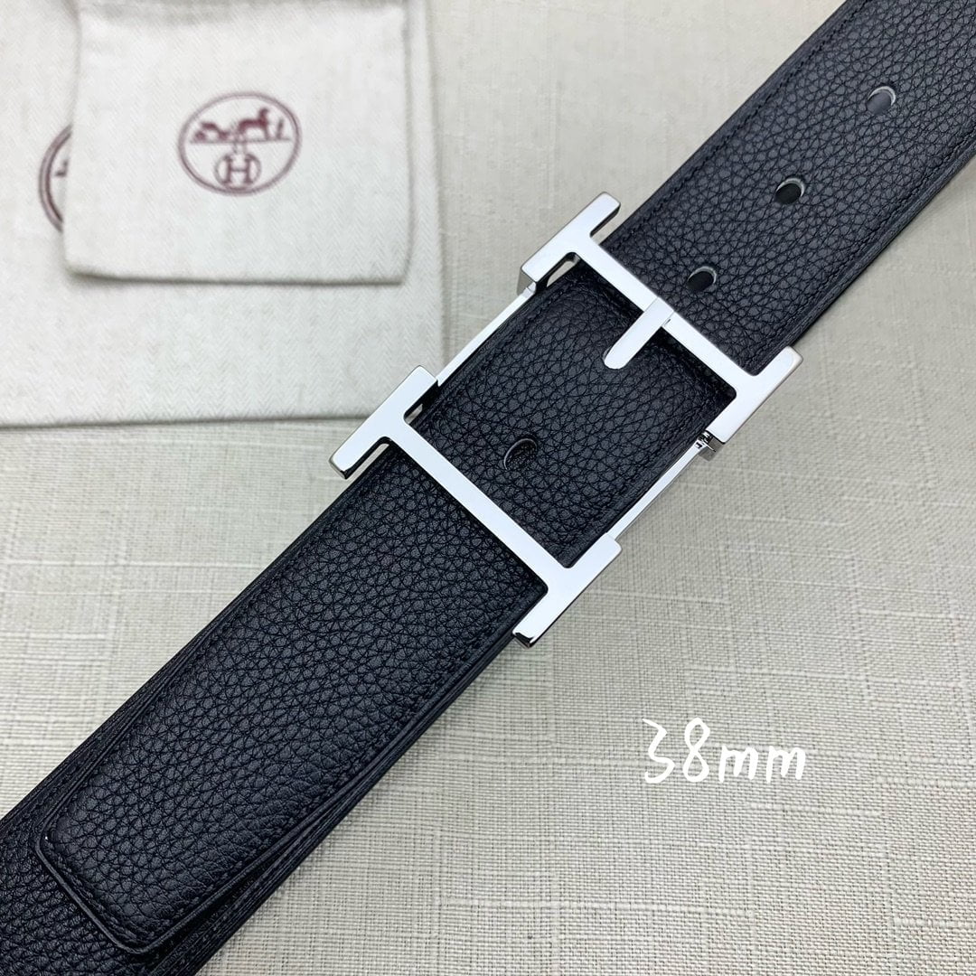 1:1 Replica Hermes H Belt Buckle & Reversible Black For Women, Women Belt - Image 5