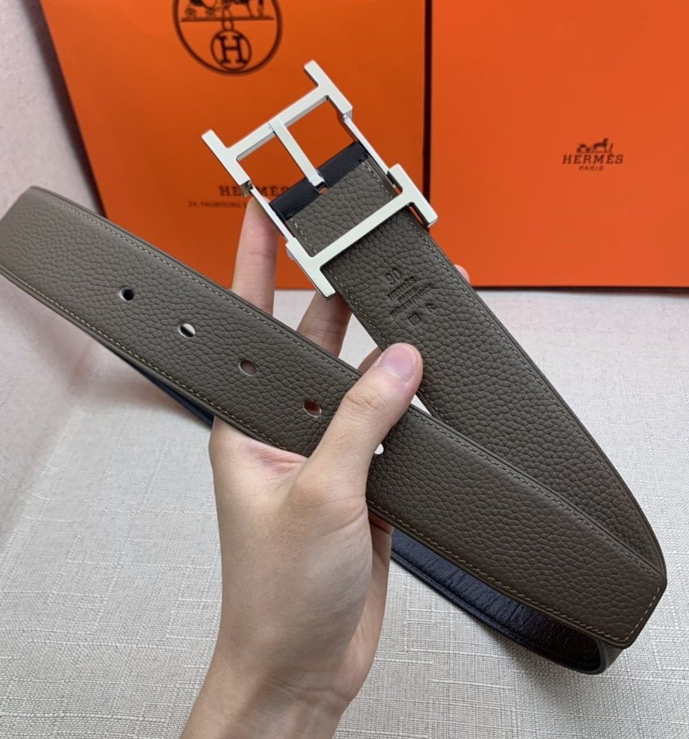 1:1 Replica Hermes H Belt Buckle & Reversible Brown For Women, Women Belt