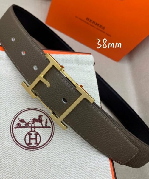 1:1 Replica Hermes H Belt Buckle & Reversible Brown For Women, Women Belt