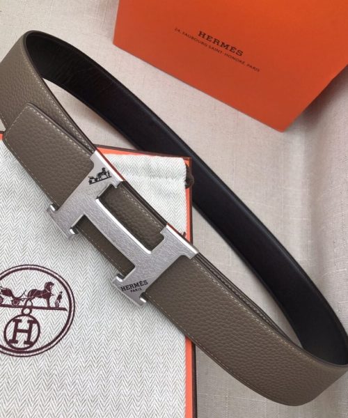 1:1 Replica Hermes H Belt Buckle & Reversible Brown For Women, Women Belt