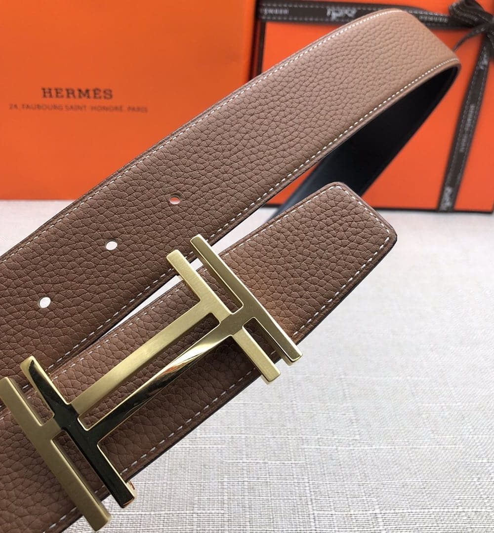 1:1 Replica Hermes H Belt Buckle & Reversible Brown For Women, Women Belt