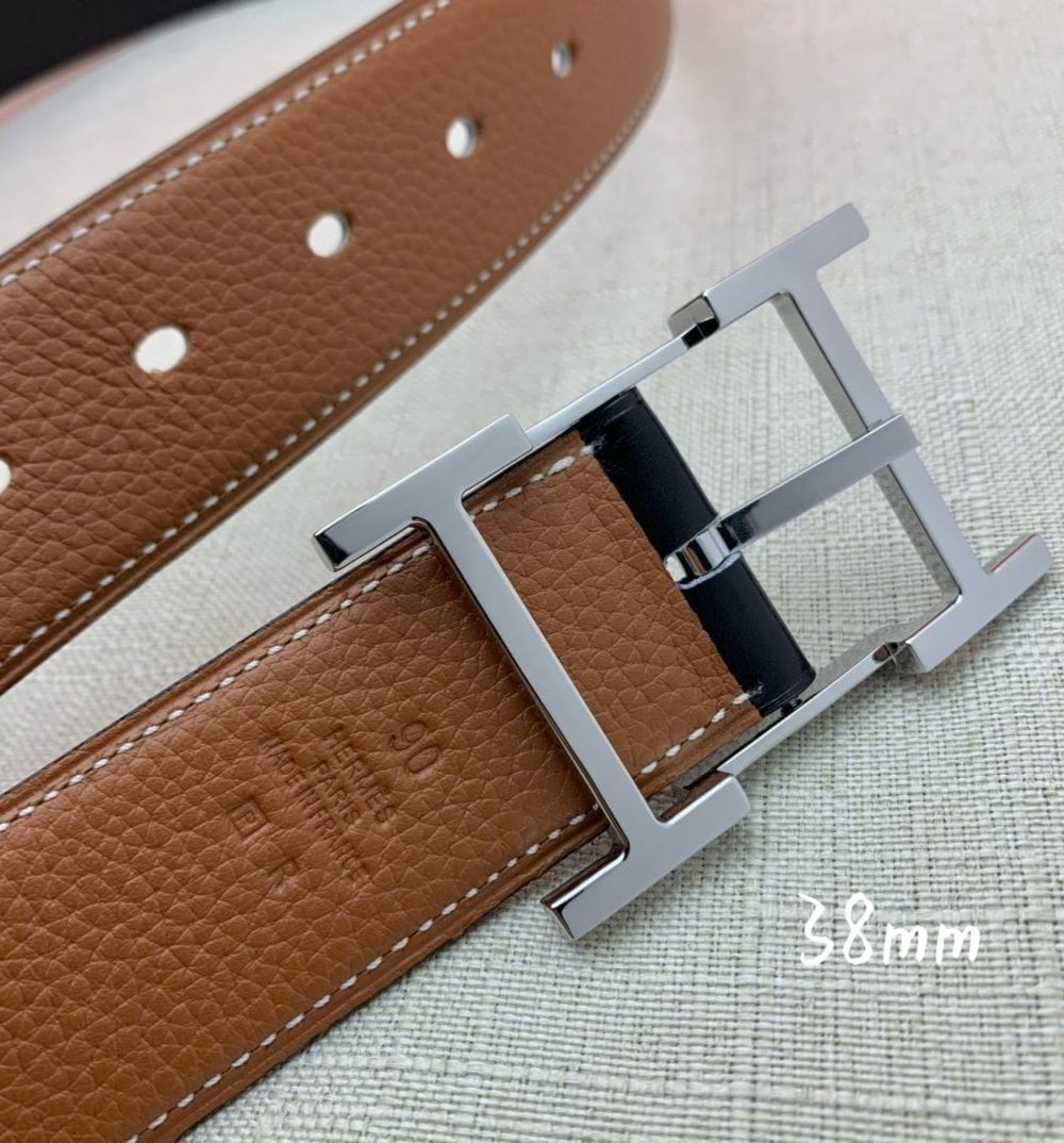 1:1 Replica Hermes H Belt Buckle & Reversible Brown For Women, Women Belt