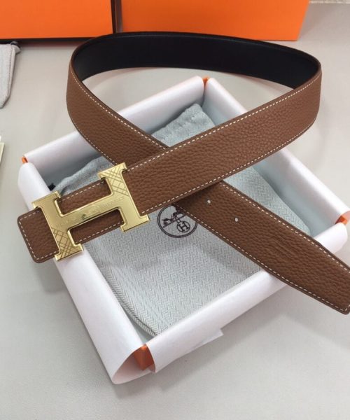 1:1 Replica Hermes H Belt Buckle & Reversible Brown For Women, Women Belt