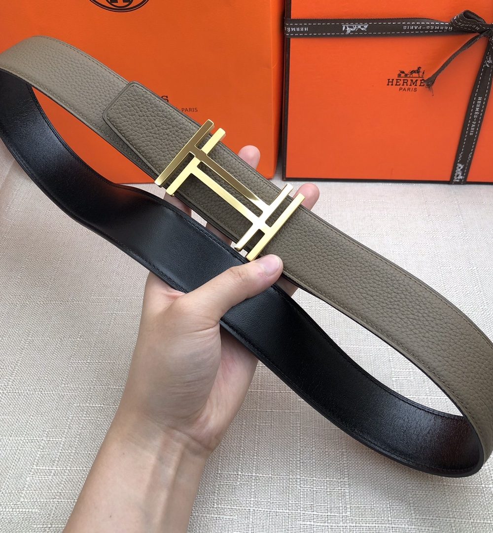 1:1 Replica Hermes H Belt Buckle & Reversible Brown For Women, Women Belt