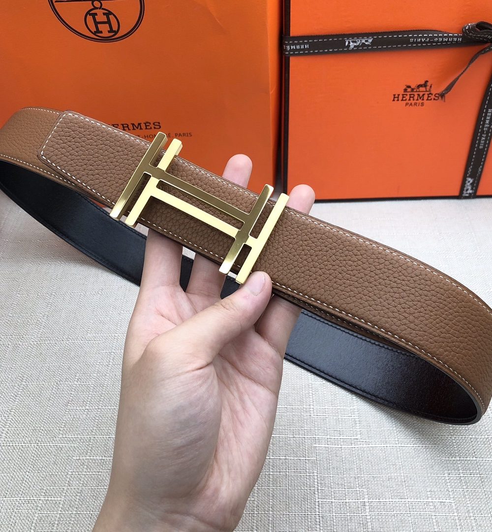 1:1 Replica Hermes H Belt Buckle & Reversible Brown For Women, Women Belt