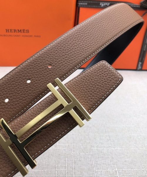 1:1 Replica Hermes H Belt Buckle & Reversible Brown For Women, Women Belt