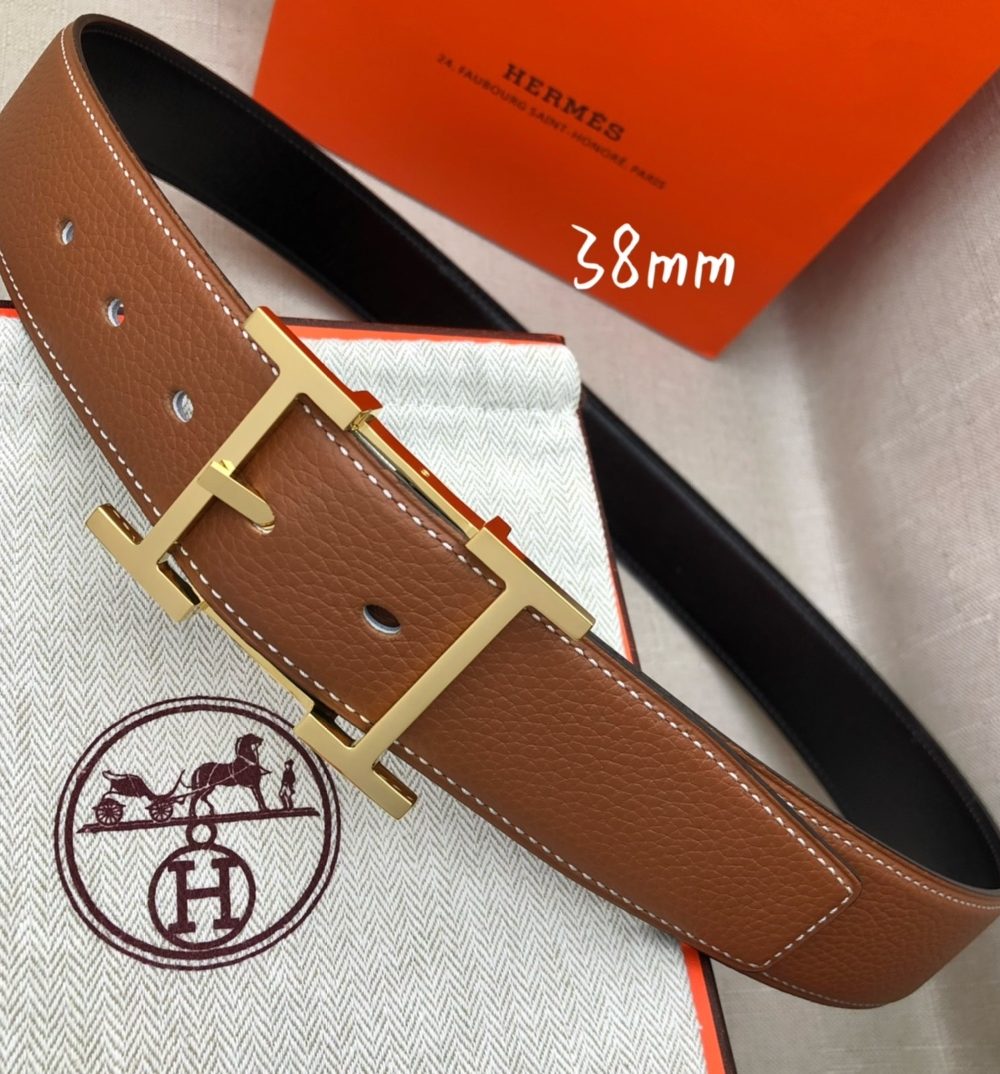 1:1 Replica Hermes H Belt Buckle & Reversible Brown For Women, Women Belt