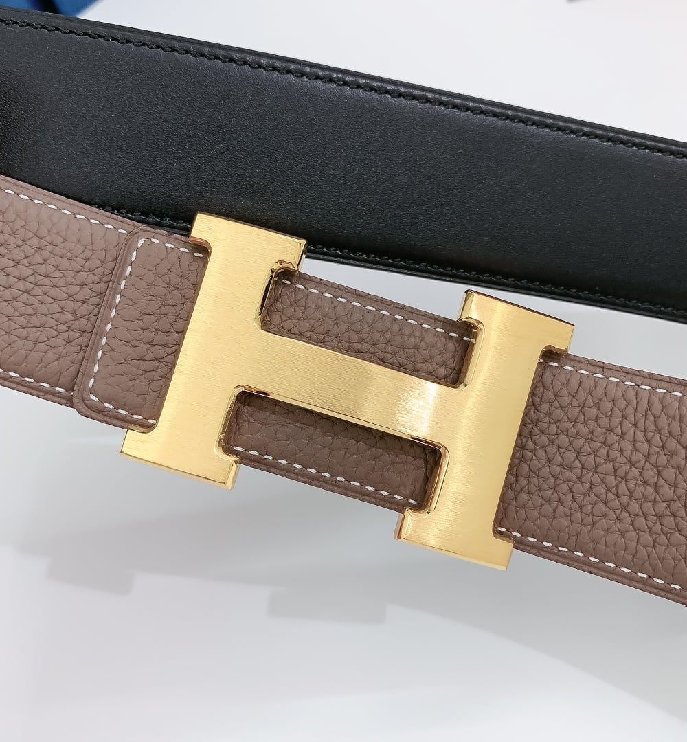 1:1 Replica Hermes H Belt Buckle & Reversible Brown For Women, Women Belt