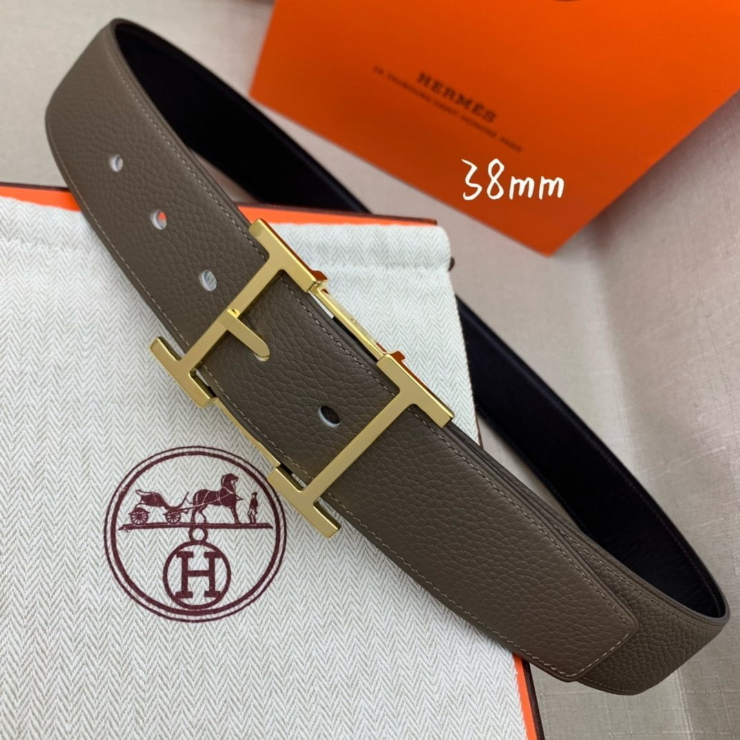 1:1 Replica Hermes H Belt Buckle & Reversible Brown For Women, Women Belt