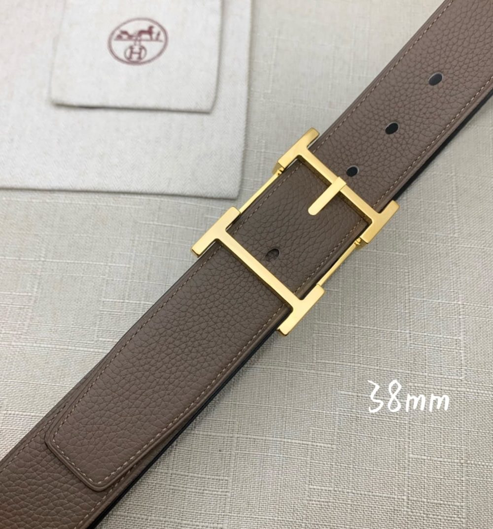 1:1 Replica Hermes H Belt Buckle & Reversible Brown For Women, Women Belt